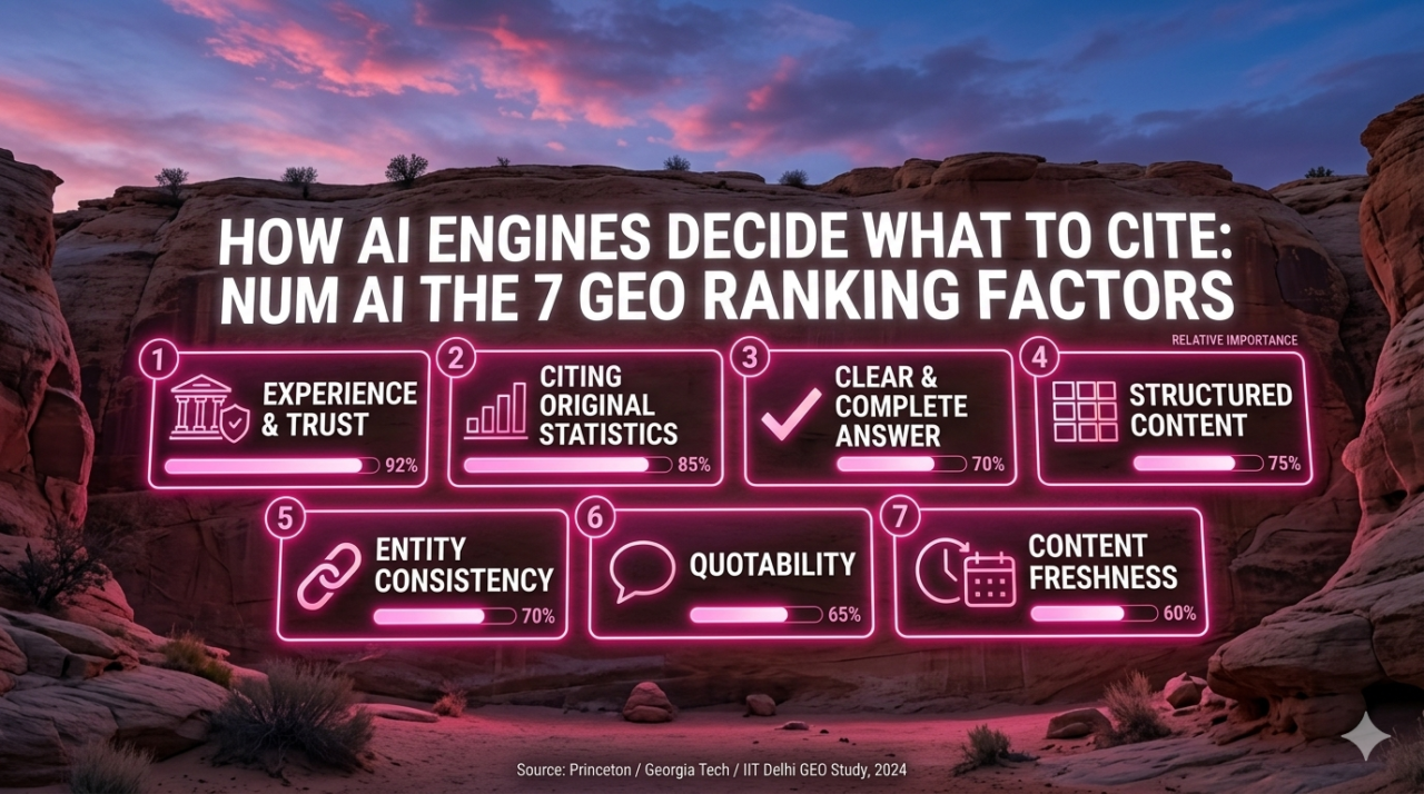 Generative Engine Optimisation ranking factors